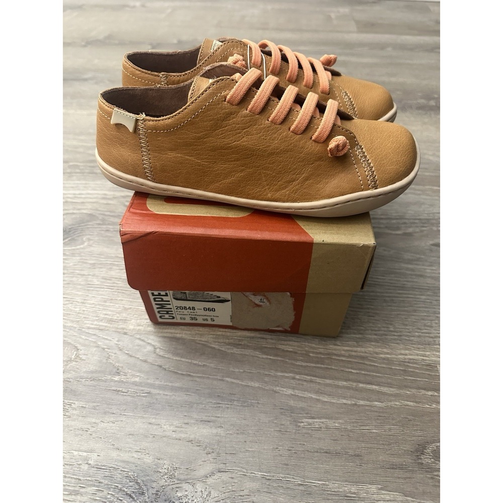 Camper Women's Peu Cami Brown Leather Sneakers